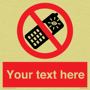 Custom No camera phones Sign